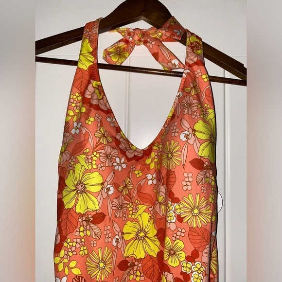 Sanctuary Reversible Floral Print‎ Halter One Piece Swimsuit Women L NWT - Picture 6 of 14